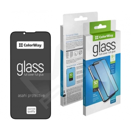 Захисне скло ColorWay Apple iPhone 15 Plus 9H FC glue чорне