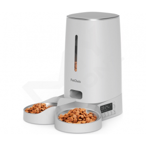 Годівниця для тварин PetChois FD12 на дві миски Біла