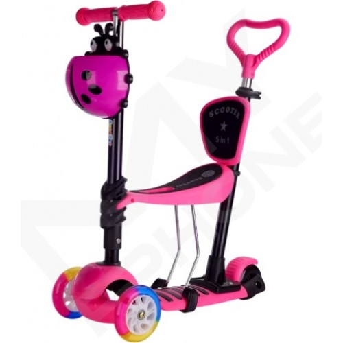 Самокат 5в1 WEIINAI BAQ-215 Pink (6948679457500)