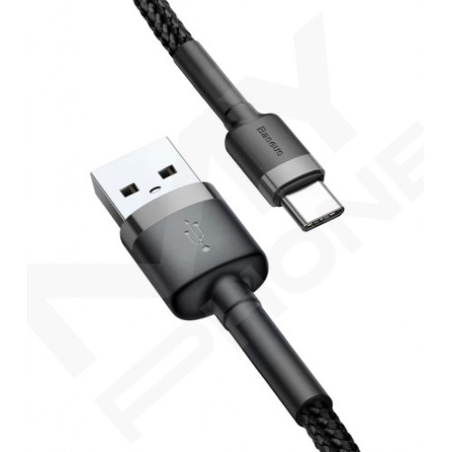 Кабель Baseus Cafule USB Type-C 1м чорно-сірий