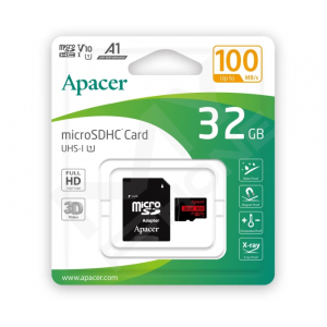 Карт. пам. Apacer microSDHC UHS-I 32GB R100 +SD