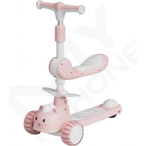 Дитячий самокат-беговел WEIINAI K15 Pink (6948679457470)