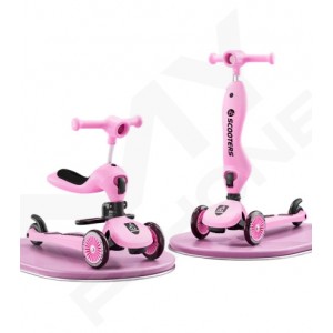 Дитячий самокат-беговел WEIINAI Pink (6948679457463)