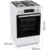 Комбінована плита Gorenje GKS5C73WF (FM514D-FPD4B) (7085842)