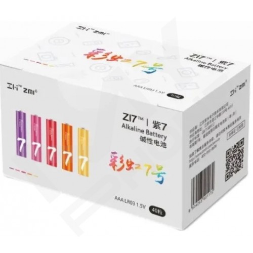 Батарейка ZMI Rainbow AAA Alkaline (AA740) 40шт/бл