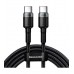 Кабель Baseus Type-C/Type-C 20V 5A 2m (CATKLF-ALG1)чорн/сір Кабель Baseus Type-C/Type-C 20V 5A 2m (CATKLF-ALG1)чорн/сір