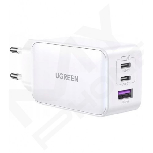 Зарядний пристрій UGREEN CD244 U+2C 65W GaN FC біл.