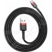 Кабель Baseus Cafule USB Micro 1м чорно-червоний