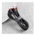 Кабель Baseus Cafule USB to Type-C 3A 1m(CATKLF-B91)черв-чор