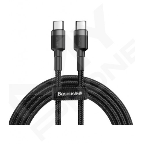 Кабель Baseus Type-C PD2.0 60W(20V 3A)2m(CATKLF-HG1)сіро-чор