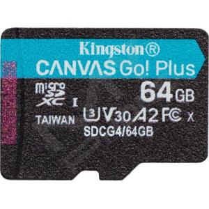 Карт. пам. Kingston microSDXC 64GB Canvas Go Plus Gen4