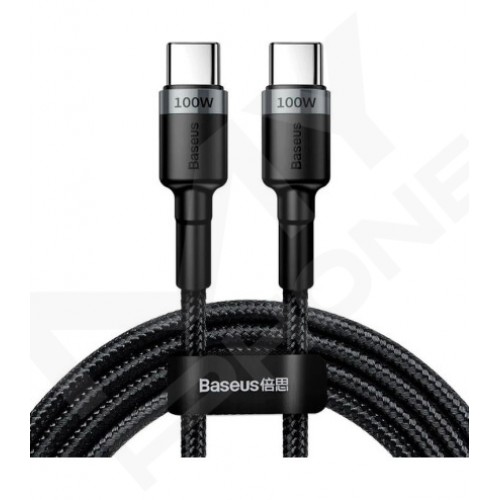 Кабель Baseus Type-C/Type-C 20V 5A 2m (CATKLF-ALG1)чорн/сір Кабель Baseus Type-C/Type-C 20V 5A 2m (CATKLF-ALG1)чорн/сір