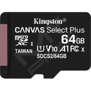 Карт. пам. Kingston microSDXC UHS-I 100R A1 64GB class 10
