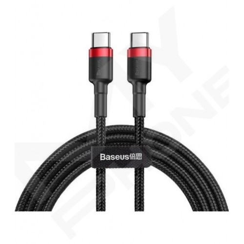 Кабель Baseus Type-C/Type-C 60W 1m (CATKLF-G91)черв/чорн