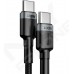 Кабель Baseus Type-C/Type-C 20V 5A 2m (CATKLF-ALG1)чорн/сір Кабель Baseus Type-C/Type-C 20V 5A 2m (CATKLF-ALG1)чорн/сір