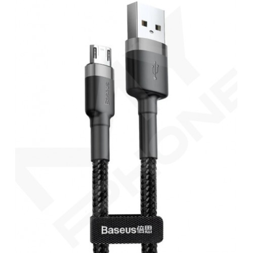 Кабель Baseus Cafule USB Micro 1.5A 2M чорно-сірий