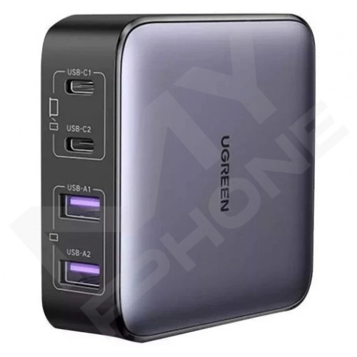 Зарядний пристрій UGREEN CD327 Nexode 2U+2C 65W FC сір