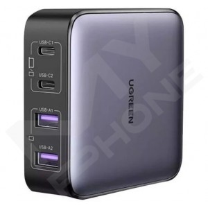 Зарядний пристрій UGREEN CD327 Nexode 2U+2C 65W FC сір