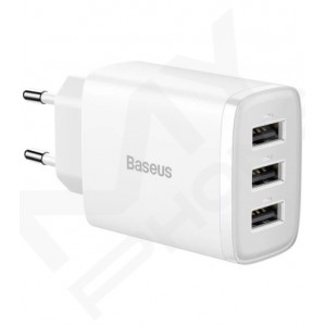 Зарядний пристрій Baseus Compact 3U 17W(CCXJ020102)білий