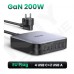 Зарядний пристрій UGREEN CD271 2U+4C 200W GaN FC сір