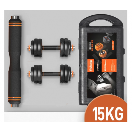 Гантель FED 15 кг чорна