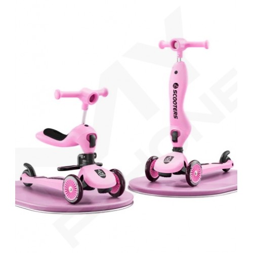 Дитячий самокат-беговел WEIINAI Pink (6948679457463)