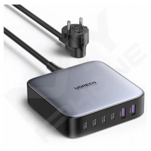 Зарядний пристрій UGREEN CD271 2U+4C 200W GaN FC сір