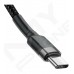 Кабель Baseus Type-C PD2.0 60W(20V 3A)2m(CATKLF-HG1)сіро-чор