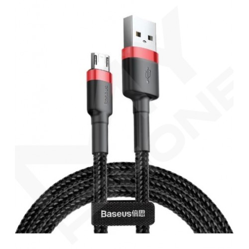 Кабель Baseus USB to Micro 1.5A 2m (CAMKLF-C91) чорн/черв.