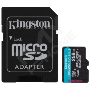 Карт. пам. Kingston microSDXC 256GB Canvas Go Plus Gen4 +ADP