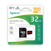Карт. пам. Apacer microSDHC UHS-I 32GB R100 +SD