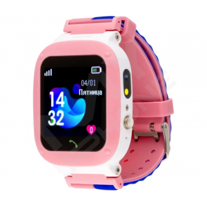 Дитячий годинник AmiGo GO004 Splashproof Camera+LED Pink